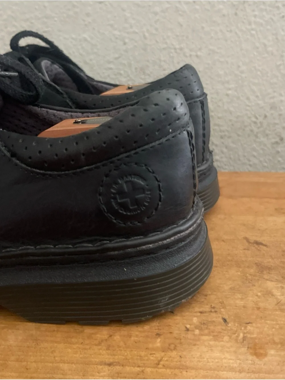 Dr. Martens Nevin Lace Up Leather Shoes Mens 11 US 45 EU Black Split Toe Oxford